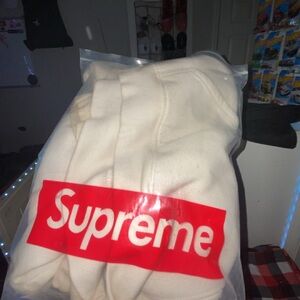 Supreme White Hoodie
